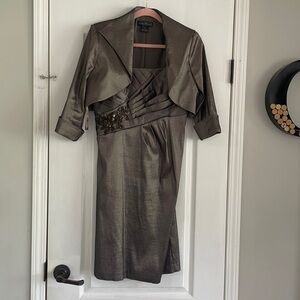 Jessica Howard metallic dress and jacket set. I 😍 this set!